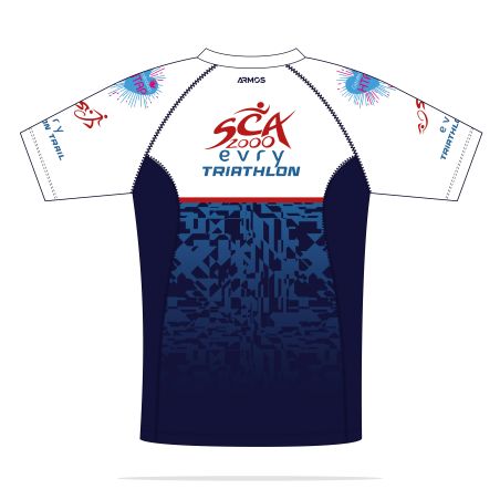 MAILLOT RUNNING HOMME PERFO Manches courtes - BU705H - SCA 2000 EVRY TRIATHLON