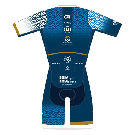 COMBINAISON CYCLISME PRO RACE LD Manches courtes - ROUTE Longues distances - BU106C - GUIDON MACHECOULAIS