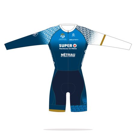 COMBINAISON CYCLISME PRO AERO Manches longues - CLM - PISTE - VTT - BU105C - GUIDON MACHECOULAIS