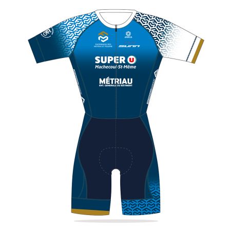 COMBINAISON CYCLISME PRO AERO Manches courtes - CLM - PISTE - VTT - BU104C - GUIDON MACHECOULAIS