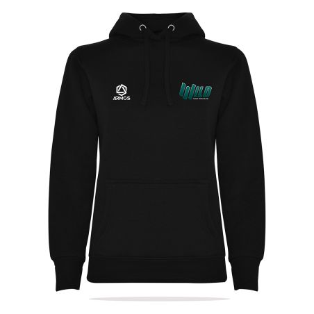 SWEAT CAPUCHE COTON Logo Vert Femme - R1068F - WILD TEAM TRIATHLON