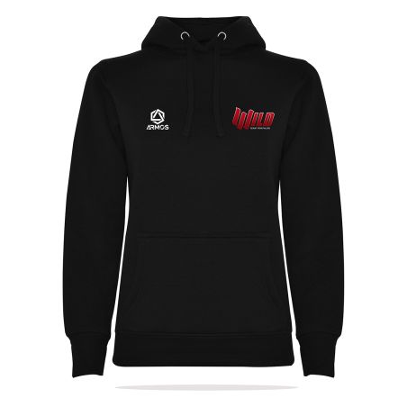 SWEAT CAPUCHE COTON Logo Grenat Femme - R1068F - WILD TEAM TRIATHLON