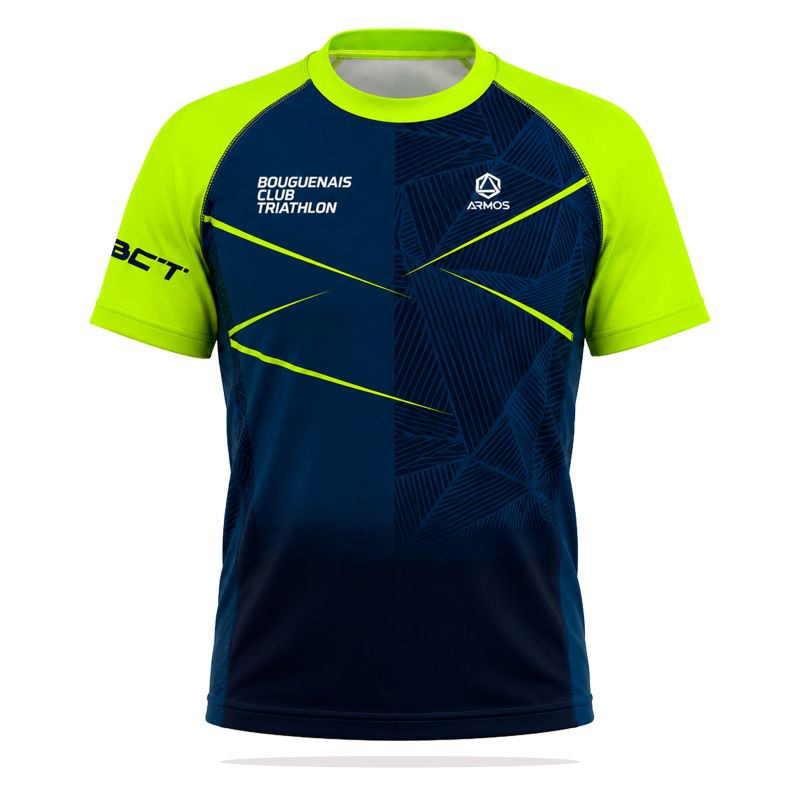 MAILLOT RUNNING PERFO R+ Manches courtes - Homme - BU705H - BOUGUENAIS CLUB TRIATHLON