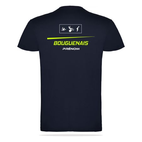 T-SHIRT COTON 155g Ecusson coeur - Homme / Enfant - R6554H/E - BOUGUENAIS CLUB TRIATHLON