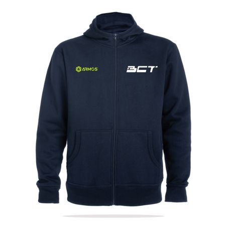 SWEAT ZIPPÉ CAPUCHE COTON Ecusson coeur - Homme / Enfant - R6421 - BOUGUENAIS CLUB TRIATHLON