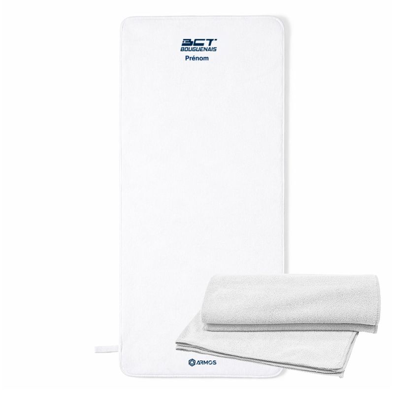SERVIETTE SPORT EPONGE BRODÉE 60 x 145 - R7100G - BOUGUENAIS CLUB TRIATHLON