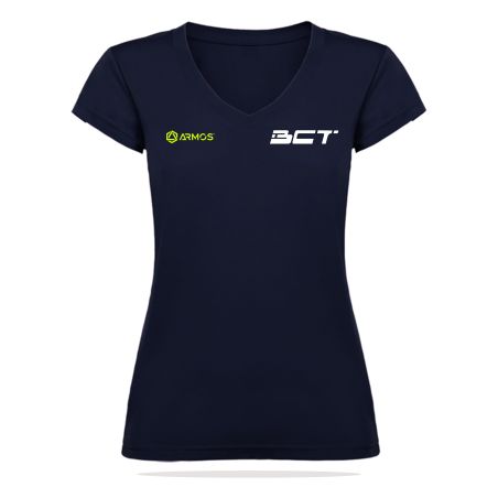 T-SHIRT COTON 155g Col V Ecusson coeur - Femme - R6646 - BOUGUENAIS CLUB TRIATHLON