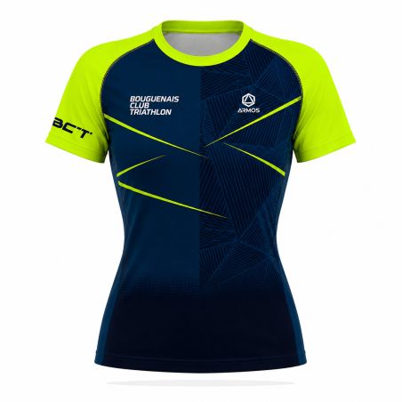 MAILLOT RUNNING PERFO R+ Manches courtes - Femme - BU705F - BOUGUENAIS CLUB TRIATHLON