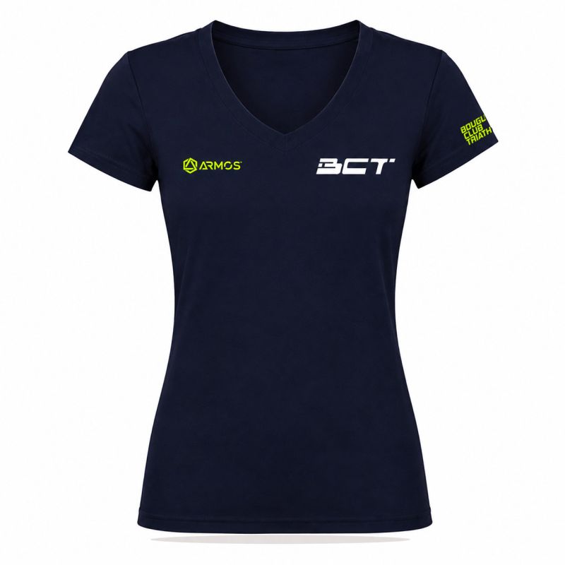 T-SHIRT COTON 155g Ecusson coeur - Femme - R6627/R6646 - BOUGUENAIS CLUB TRIATHLON