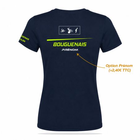 T-SHIRT COTON 155g Ecusson coeur - Femme - R6627/R6646 - BOUGUENAIS CLUB TRIATHLON
