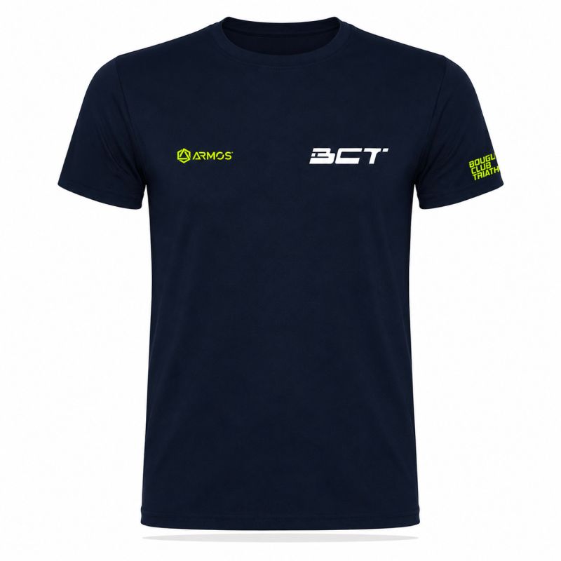 T-SHIRT COTON 155g Ecusson coeur - Homme / Enfant - R6554H/E - BOUGUENAIS CLUB TRIATHLON