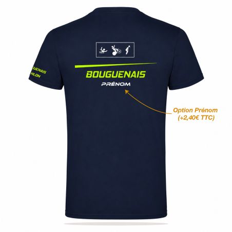 T-SHIRT COTON 155g Ecusson coeur - Homme / Enfant - R6554H/E - BOUGUENAIS CLUB TRIATHLON