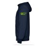 SWEAT ZIPPÉ CAPUCHE COTON Ecusson coeur - Homme / Enfant - R6421 - BOUGUENAIS CLUB TRIATHLON