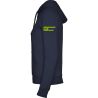SWEAT ZIPPÉ CAPUCHE COTON Ecusson coeur - Femme - R6425 - BOUGUENAIS CLUB TRIATHLON