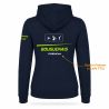 SWEAT ZIPPÉ CAPUCHE COTON Ecusson coeur - Femme - R6425 - BOUGUENAIS CLUB TRIATHLON