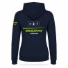 SWEAT ZIPPÉ CAPUCHE COTON Ecusson coeur - Femme - R6425 - BOUGUENAIS CLUB TRIATHLON