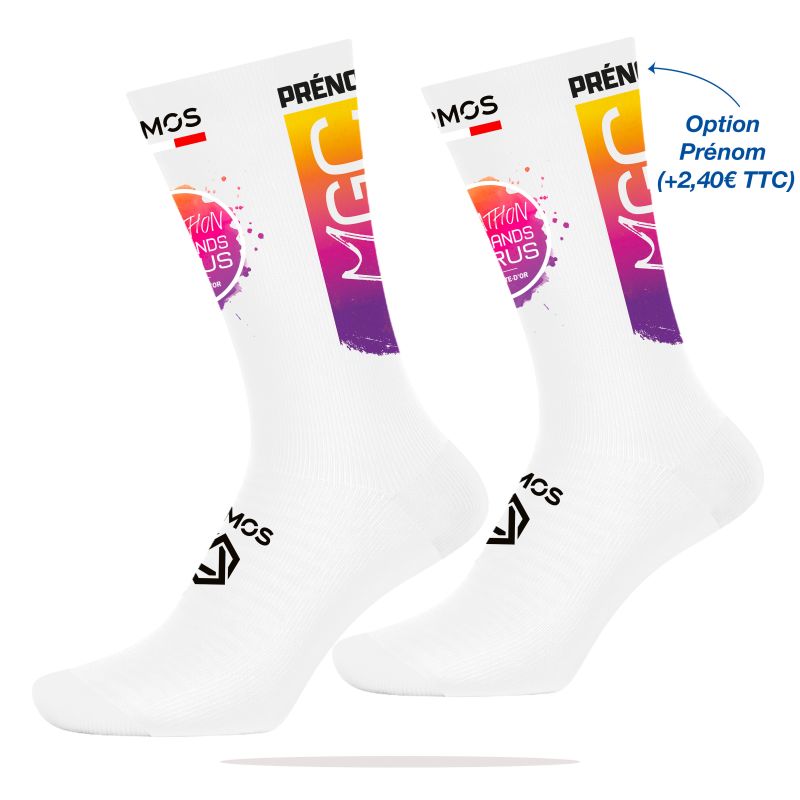 CHAUSSETTES MI-HAUTES RUNNING Sublimées - HY800 - MARATHON DES GRANDS CRUS