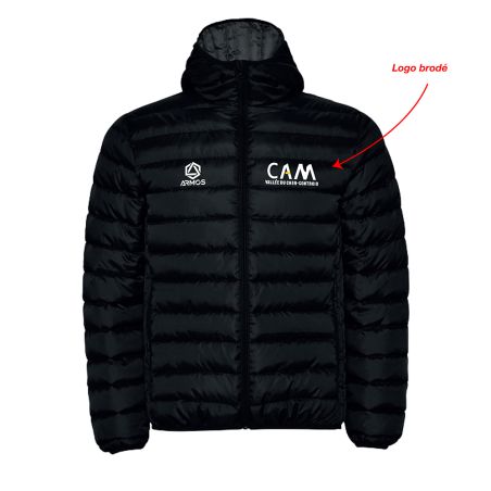 VESTE DOUDOUNE CAPUCHE BRODÉE Homme / Enfant - R5090 - CAM VALLEE DU CHER - CONTROIS